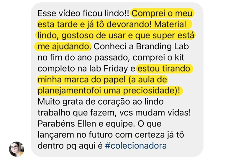 Depoimento de cliente sobre 365 Dias de Branding