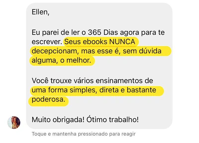 Depoimento de cliente sobre 365 Dias de Branding